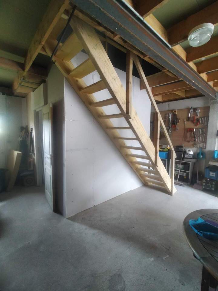 pose et fabrication escalier